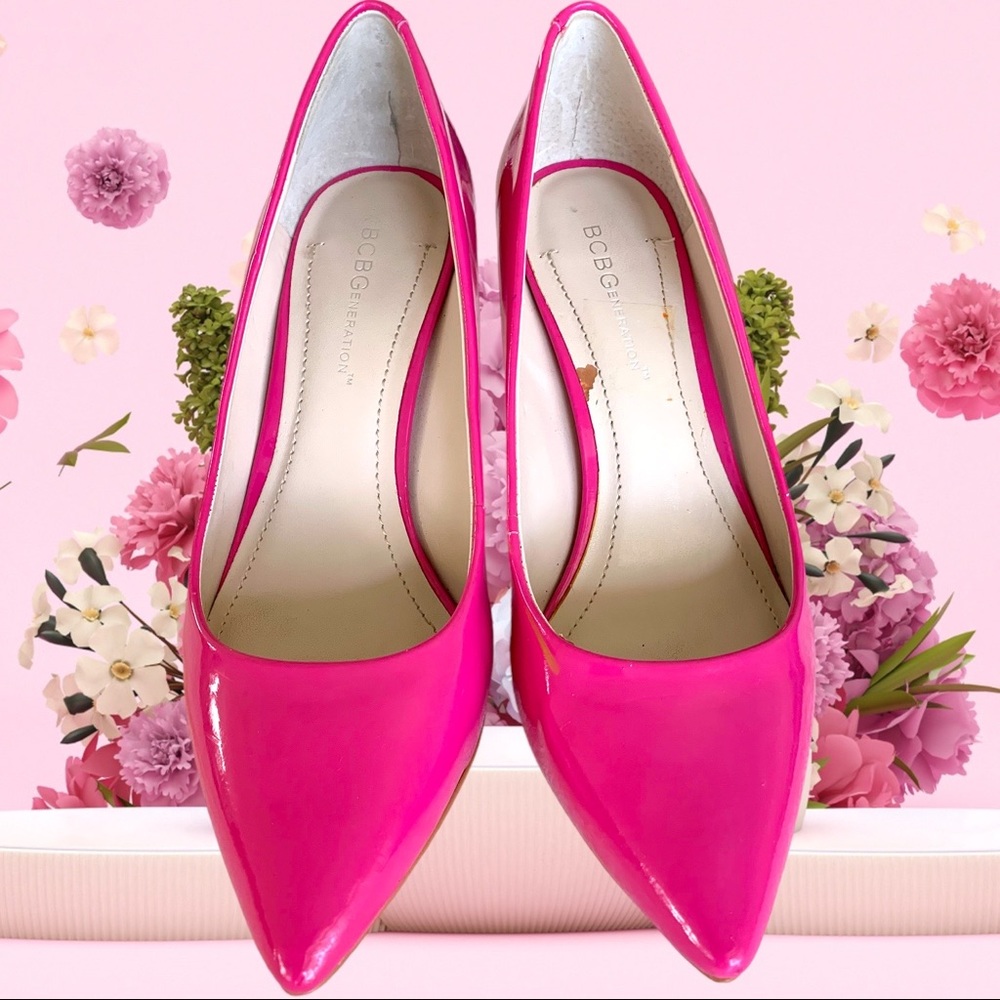 BCBG BARBIECORE HOT PINK HEELS. WOMEN’S SIZE 6.5